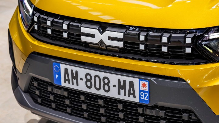 Yellow Dacia Sandero Stepway Exterior Front Close-Up