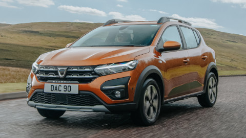 Orange Dacia Sandero Stepway Exterior Front Driving