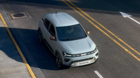 Dacia Spring driving on road