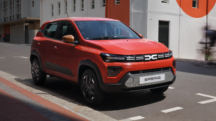 Dacia Spring Parked Red