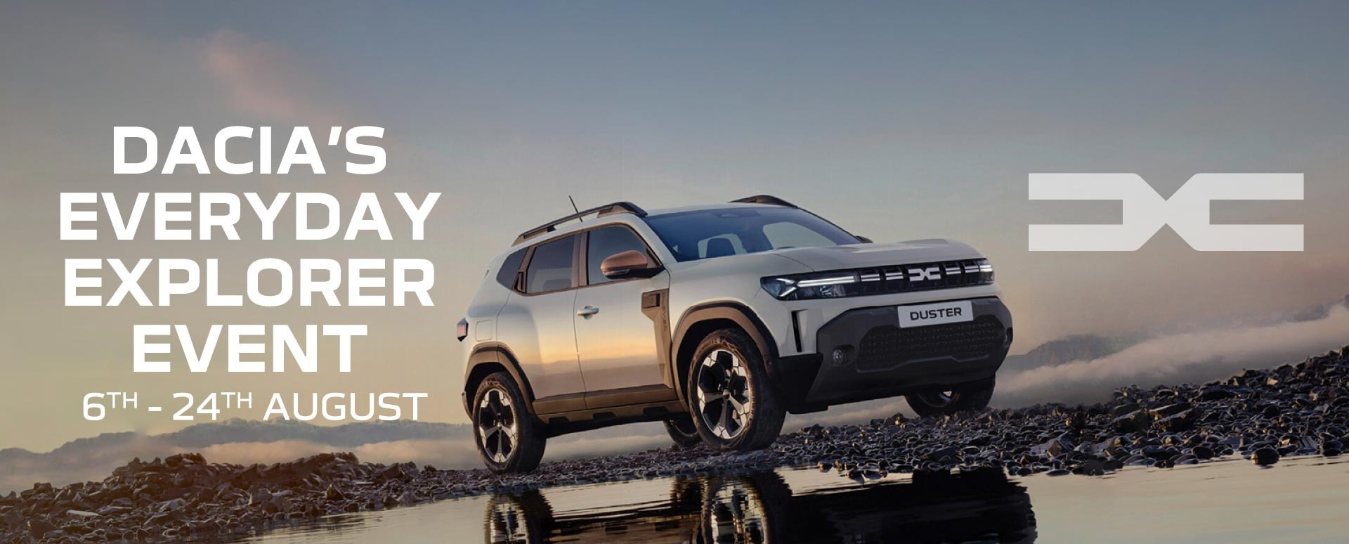 Silver Dacia Duster Parked In Rocky Surroundings