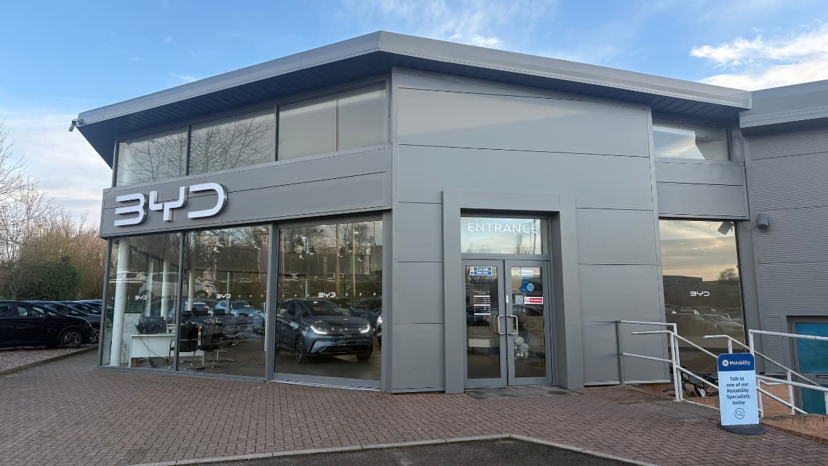 BYD Mansfield Dealership Exterior Front Entrance