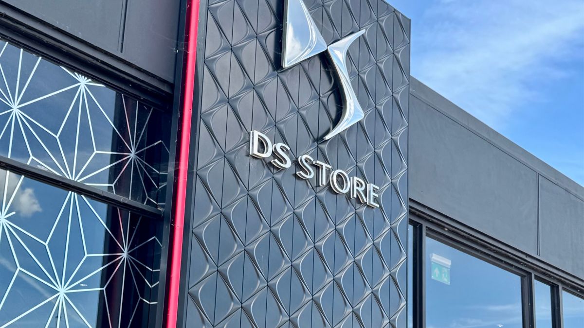 DS Cardiff exterior dealership logo