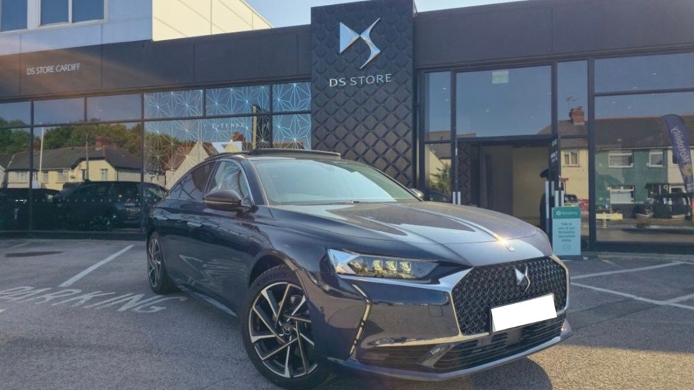 DS Cardiff dealership exterior vehicle in foreground