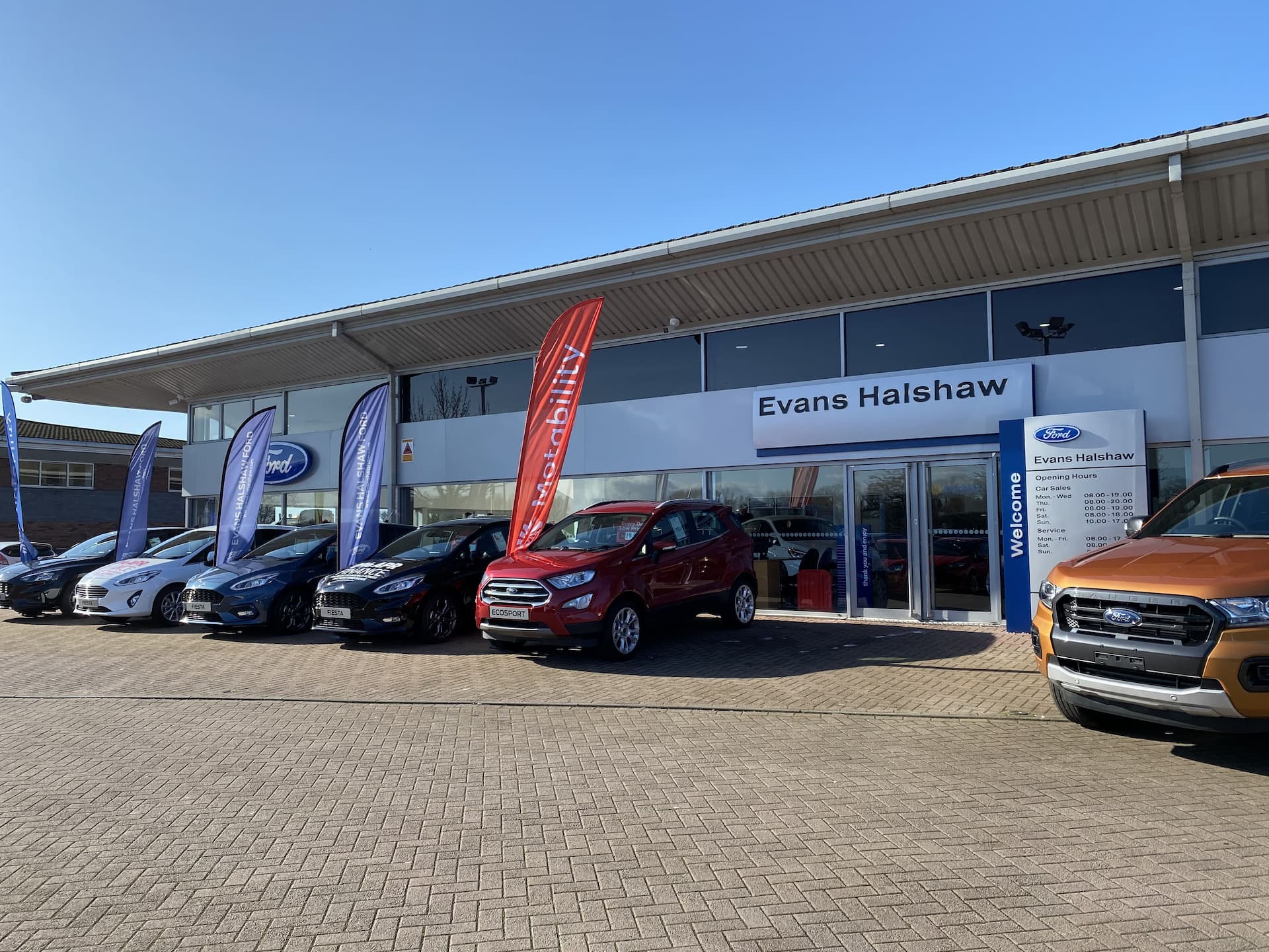 Cars outside Ford Darlington