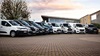 Several vans lined up in the car park of Evans Halshaw Ford Lincoln dealership