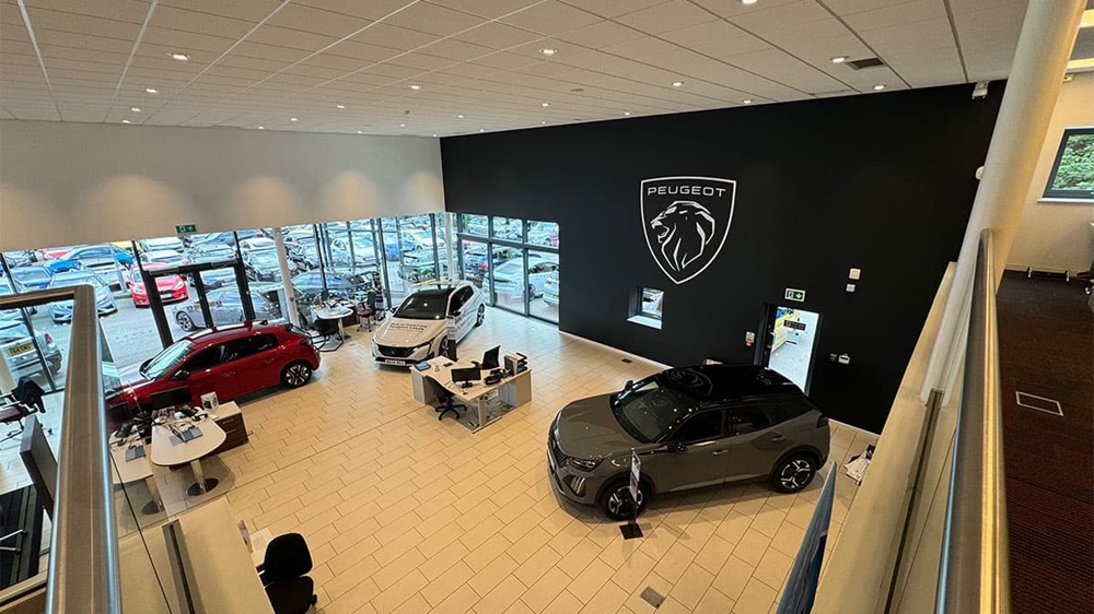 Peugeot Leeds showroom mezzanine