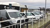 Vans outside the Renault Edinburgh dealership