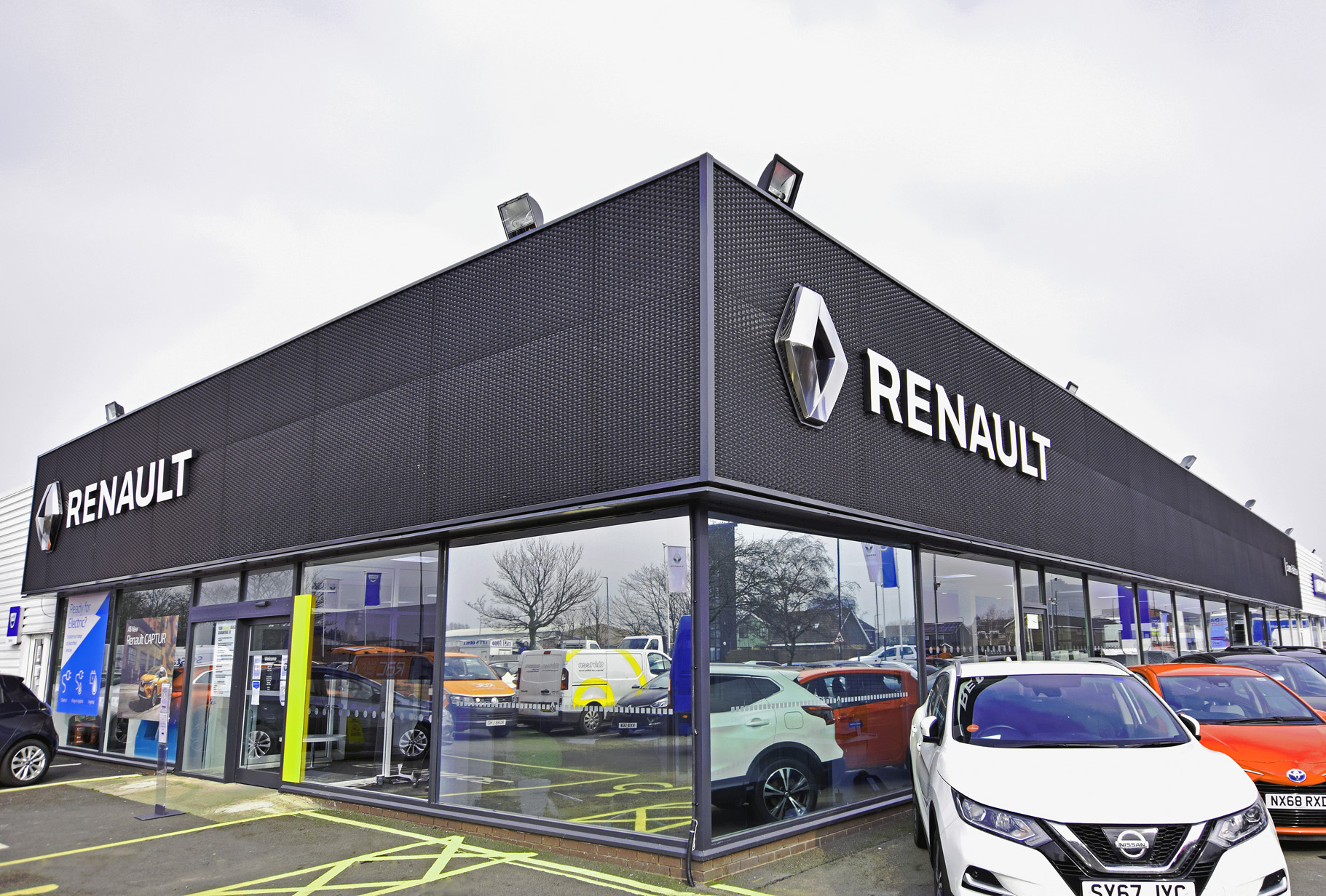 Outside the front of the Renault Middlesbrough dealership