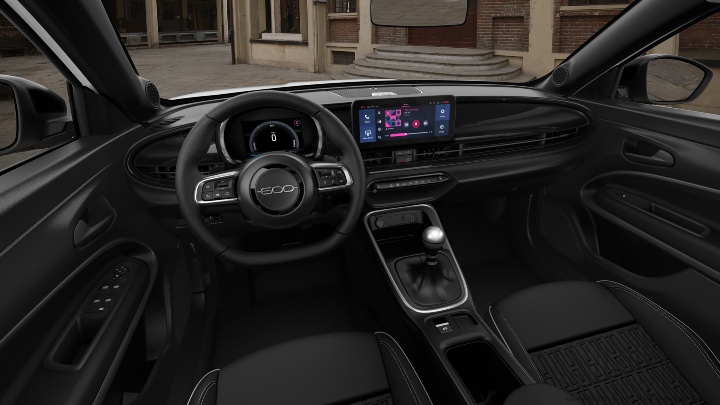 Fiat 600 interior dashbaord black