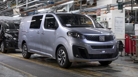 Silver Fiat Scudo in Fiat Service Centre