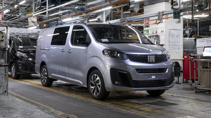 Grey Fiat Scudo in Service Centre
