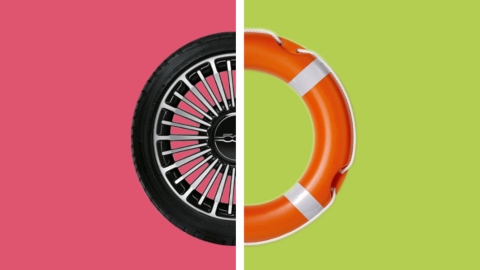 Fiat Servicing Artwork - 500 wheel and Lifering