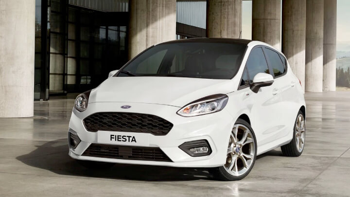 Ford Fiesta in white