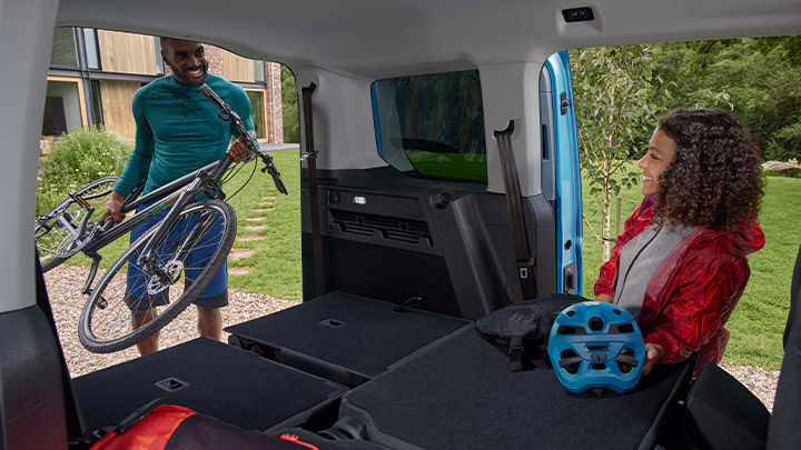 Blue Ford Tourneo Connect, interior loading shot