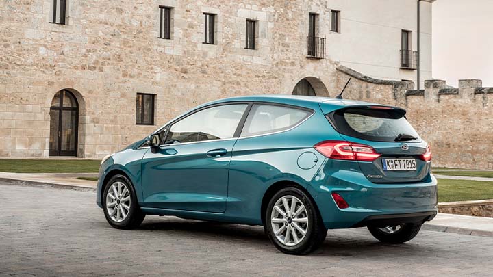 ford fiesta, parked, rear left quarter