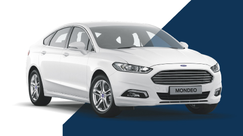 white ford mondeo