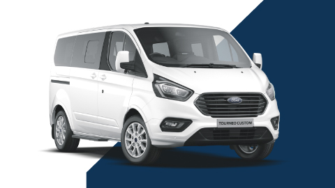 white ford tourneo custom