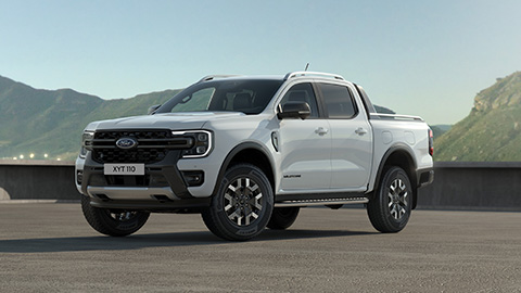 White Ford Ranger Plug-in Hybrid Front Static