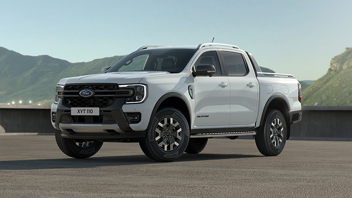 White Ford Ranger Plug-in Hybrid Front Static