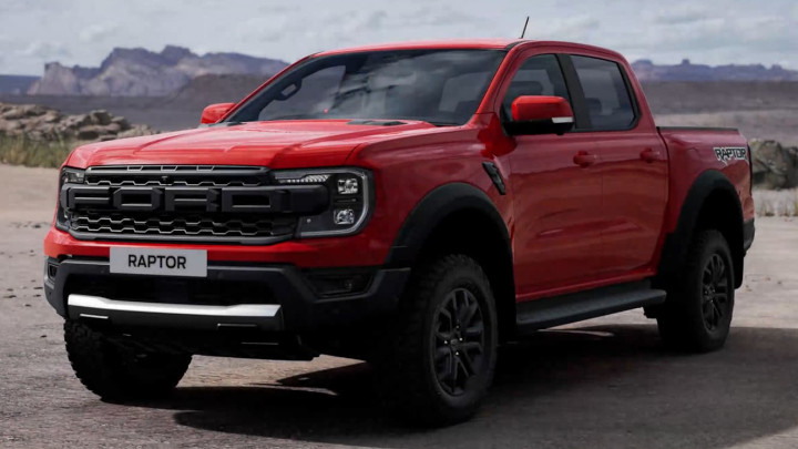 Red Ford Ranger Raptor Exterior Front Static