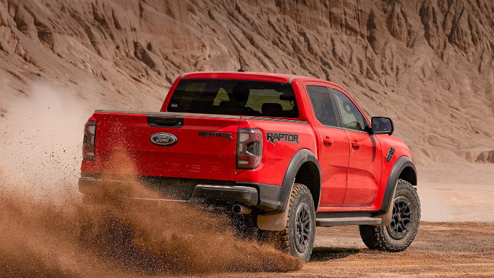 Red Ford Ranger Raptor Exterior Rear Off-road