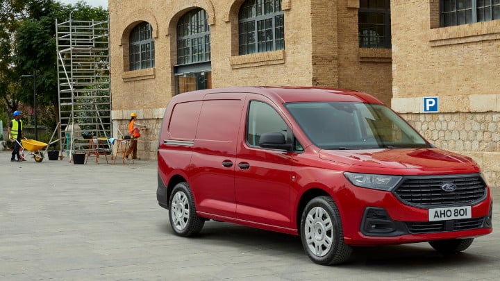 Front Transit Connect in Red on Site