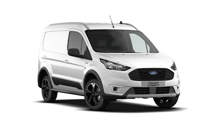 white ford transit active