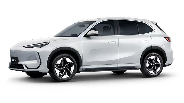 White Geely EX5 Exterior Front Studio