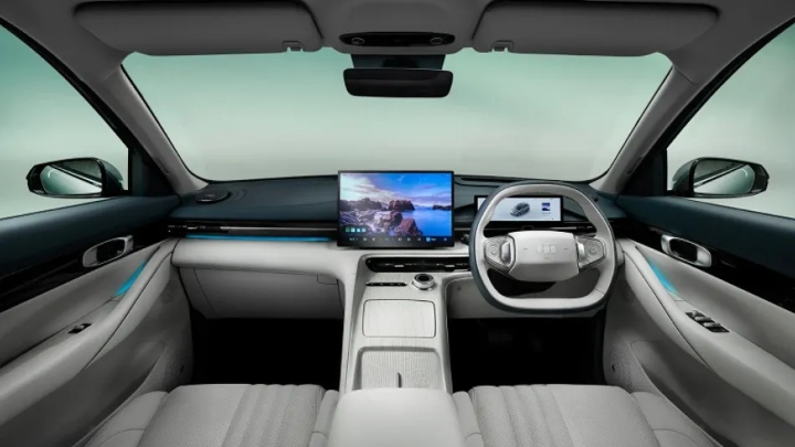 Blue Geely EX5 Interior Dashboard