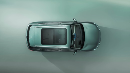 Geely EX5 Green aerial top down