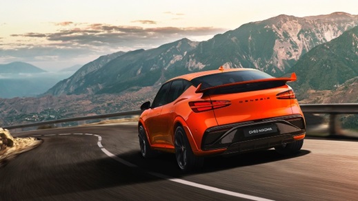 Genesis GV60 Magma driving rear