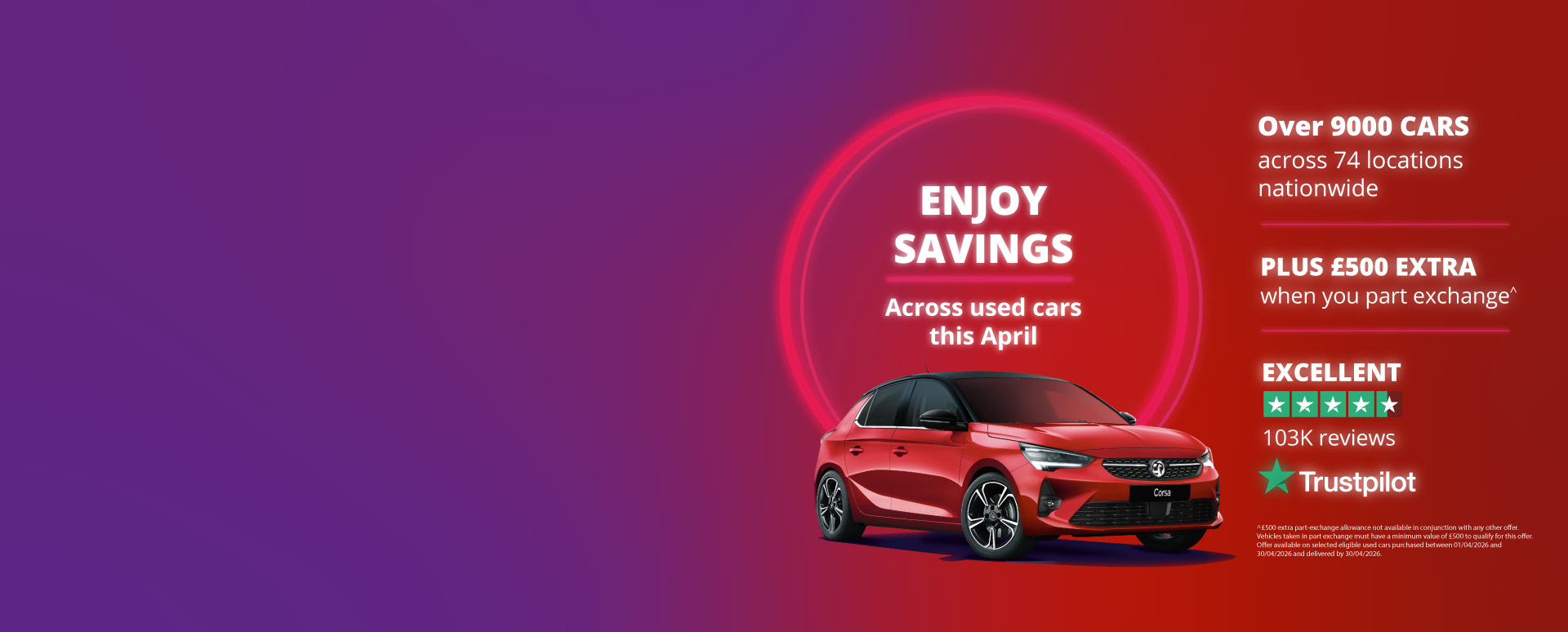 Evans Halshaw Used Car Offer Artwork