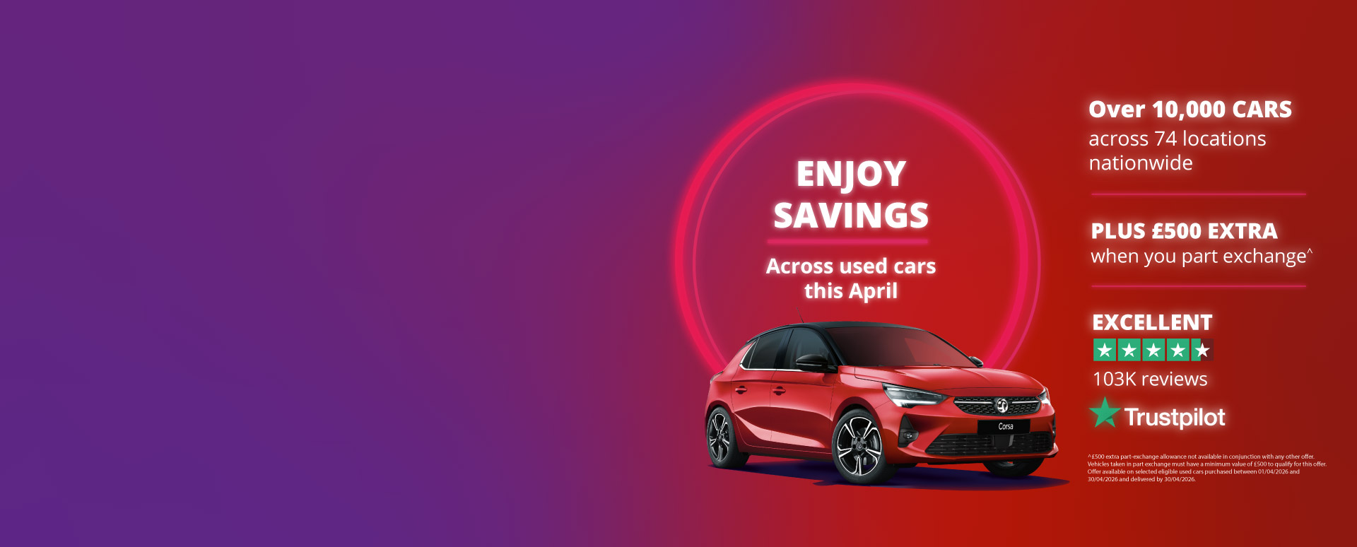 Evans Halshaw Used Car Offer Artwork