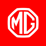 MG logo on a red background