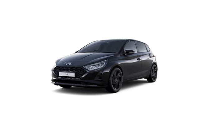 Black Hyundai i20 Black Line in Studio