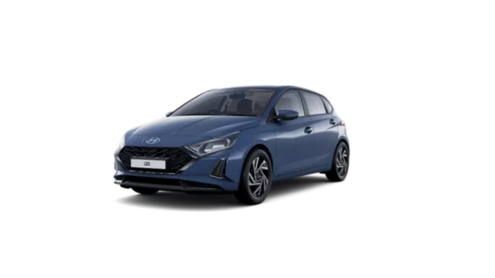 Blue Hyundai i20 Element in Studio