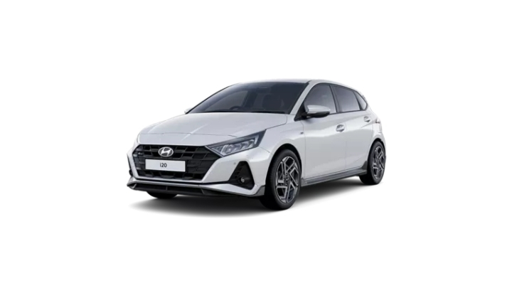 White Hyundai i20 N Line S in Studio