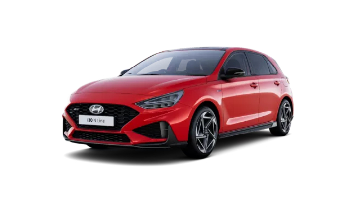 Red Hyundai i30 N Line trim