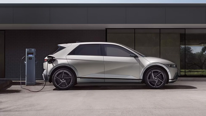 Silver Hyundai IONIQ 5 Charging