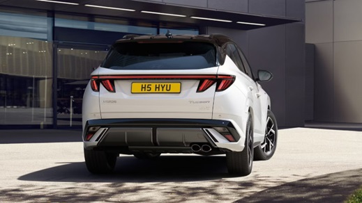 White Hyundai TUCSON Rear