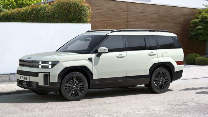 Hyundai SANTA FE White Side Profile