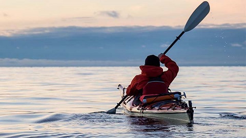 man in kayak