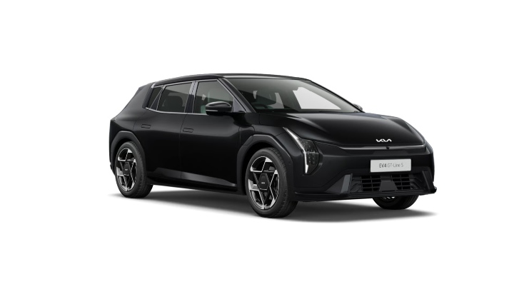 Black Kia EV4 GT-Line S Exterior Front Studio