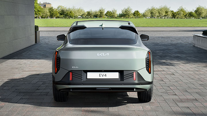 Light Grey Kia EV4 Rear Static