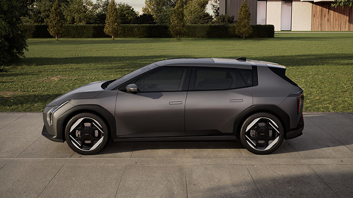 Light Grey Kia EV4 Side Static