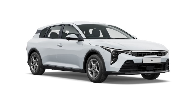 White Kia K4 Pure Exterior Studio