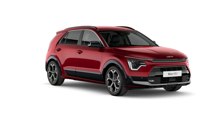 Red Kia Niro Evolve Exterior Front Studio