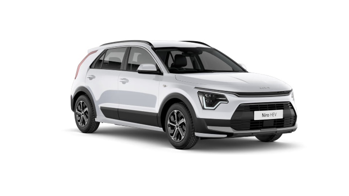 White Kia Niro Pure Exterior Front Studio