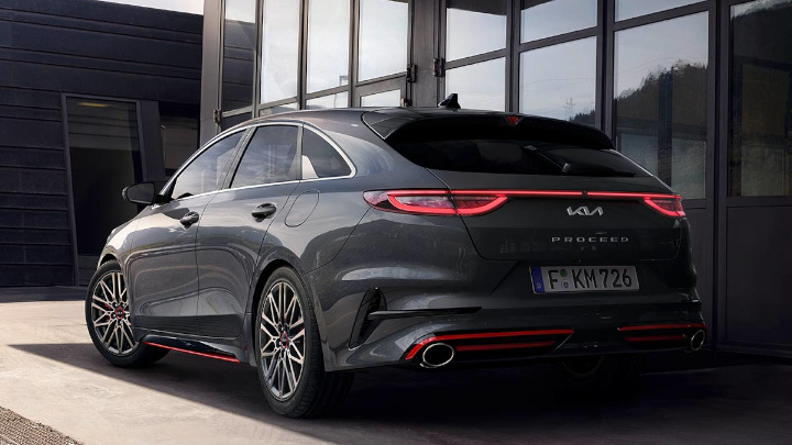 Grey Kia Proceed Exterior Static Rear